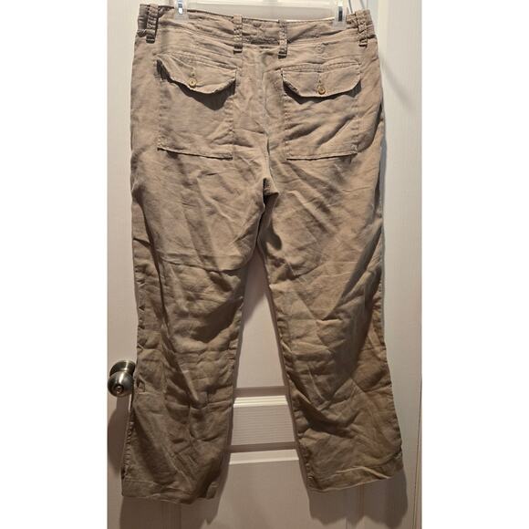 Banana Republic 100% linen men pants 36x32 beige - Picture 2 of 5